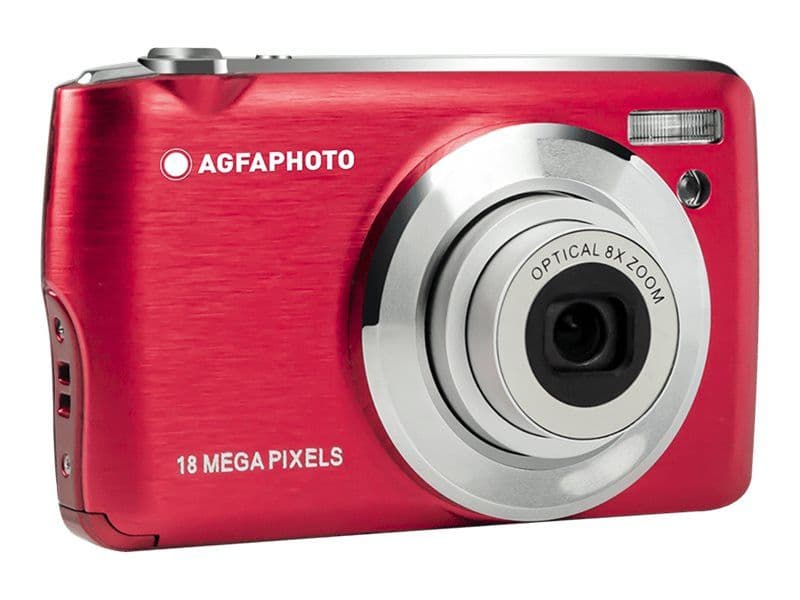AgfaPhoto Realishot DC8200 - Appareil photo numérique - compact - 8.0 MP / 18.0 MP (interpolé) - 1080p - 8x zoom optique - rouge