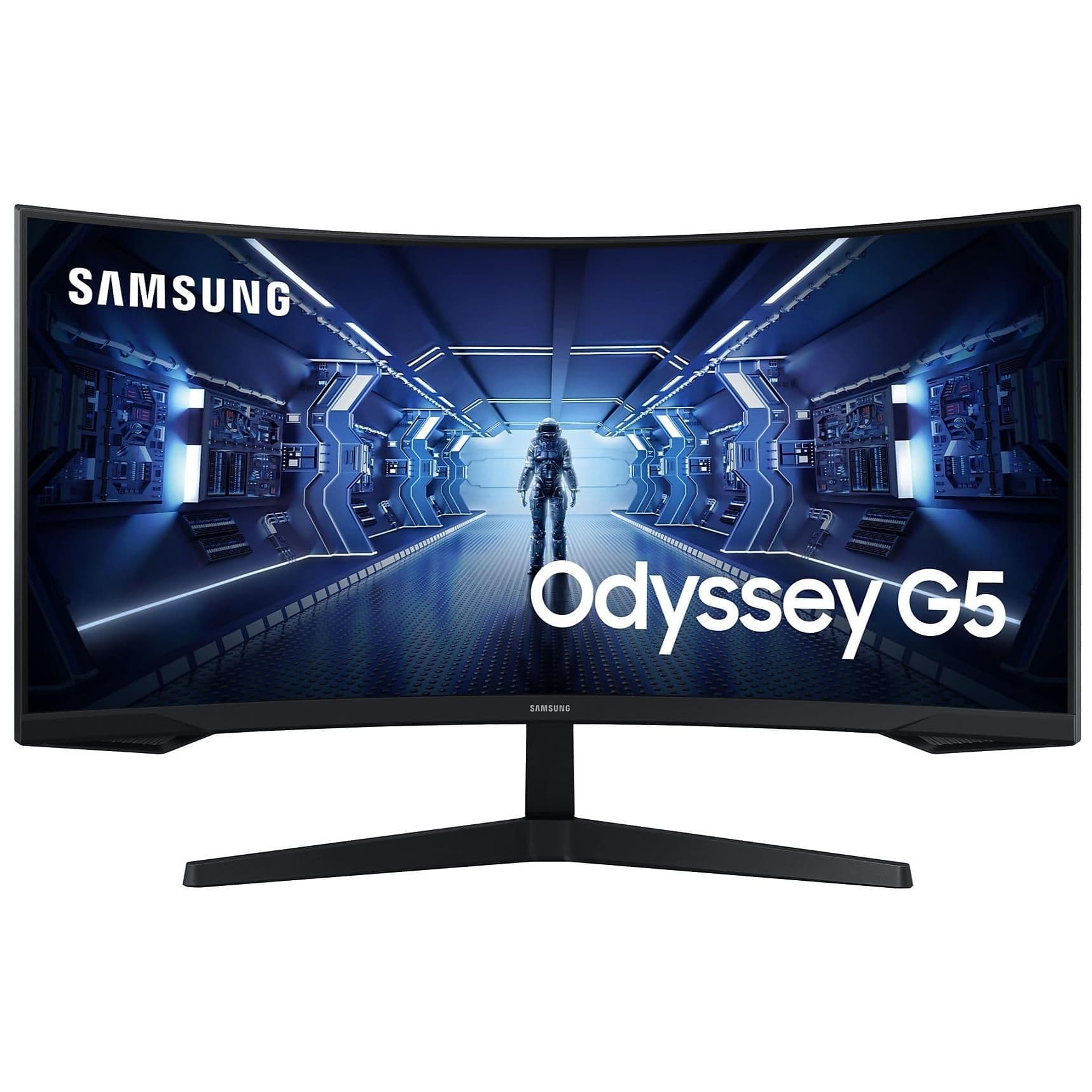 Samsung Odyssey G5 C34G55TWWP - G55T Series - écran LED - jeux - incurvé - 34" - 3440 x 1440 UWQHD @ 165 Hz - VA - 250 cd/m² - 2500:1 - HDR10 - 1 ms - HDMI, DisplayPort - noir