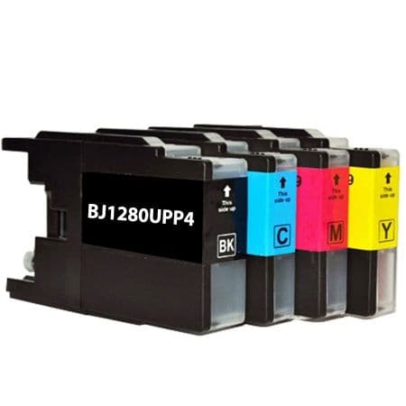 UPrint B-1280 - Pack de 4 - noir, jaune, cyan, magenta - compatible - cartouche d'encre (alternative pour : Brother LC1240, Brother LC1280, Brother LC1280XL)