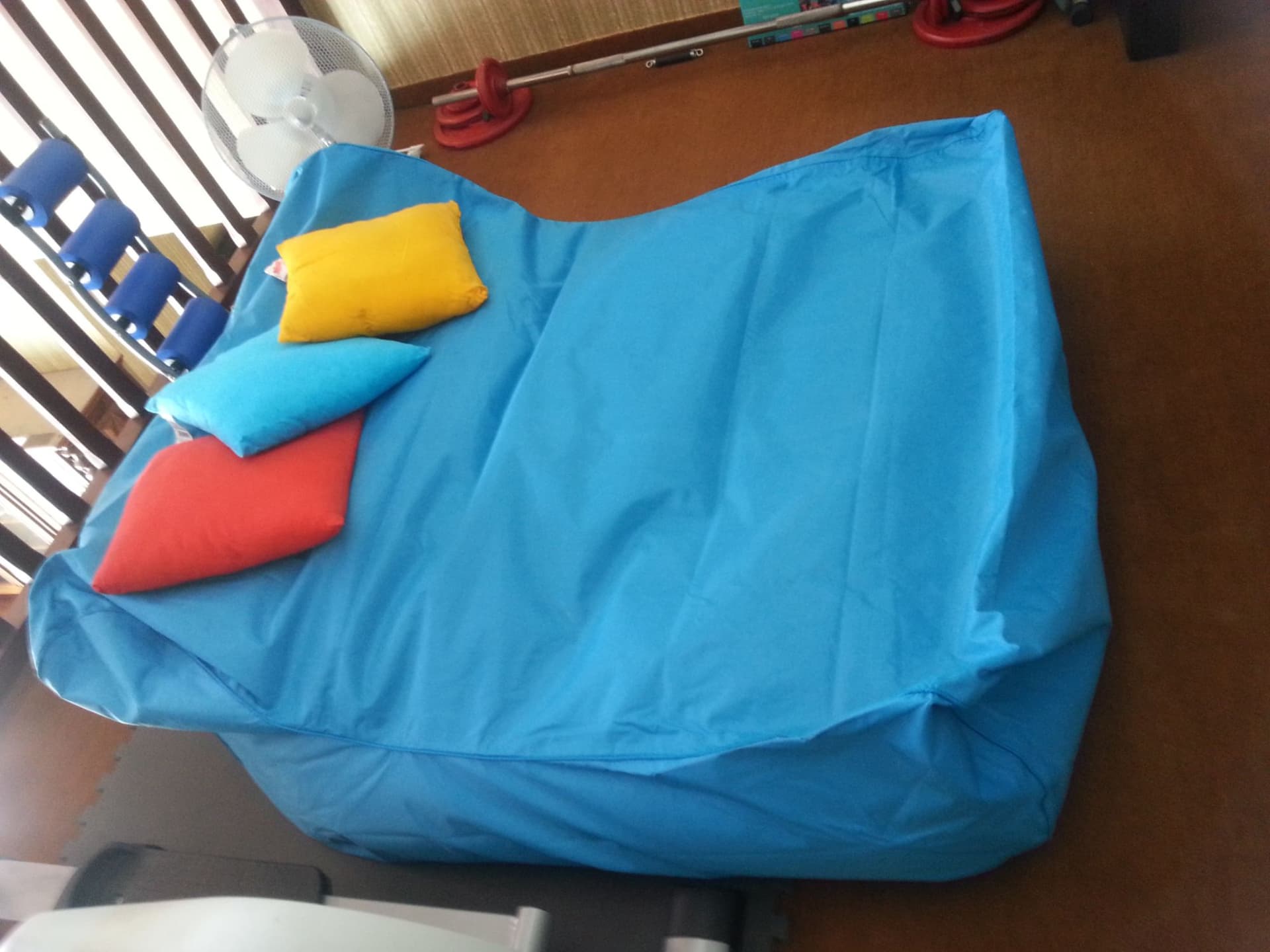 Canapé de piscine SITINPOOL ou bain de soleil en polyester enduit PVC turquoise ou chocolat