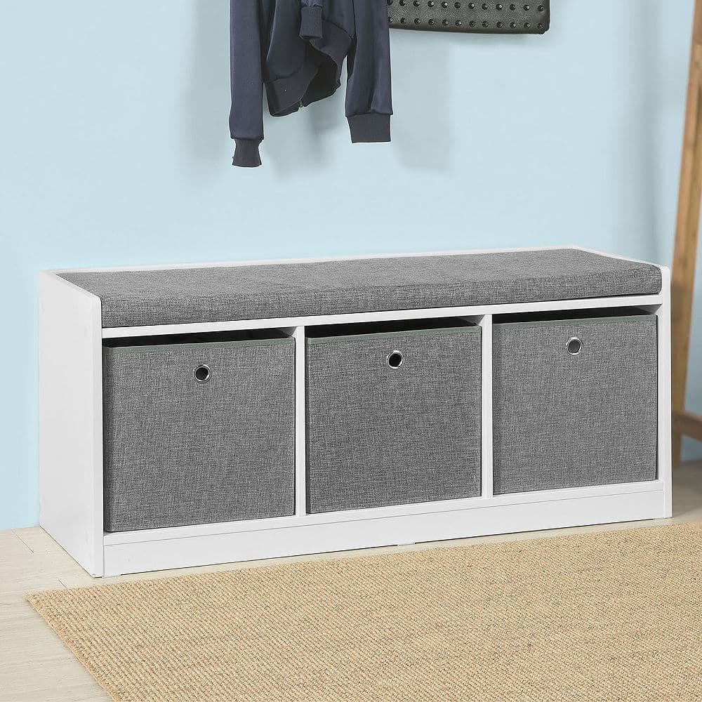Banc de Rangement avec Coussin Rembourré Meuble Entrée - SoBuy FSR65-DG
