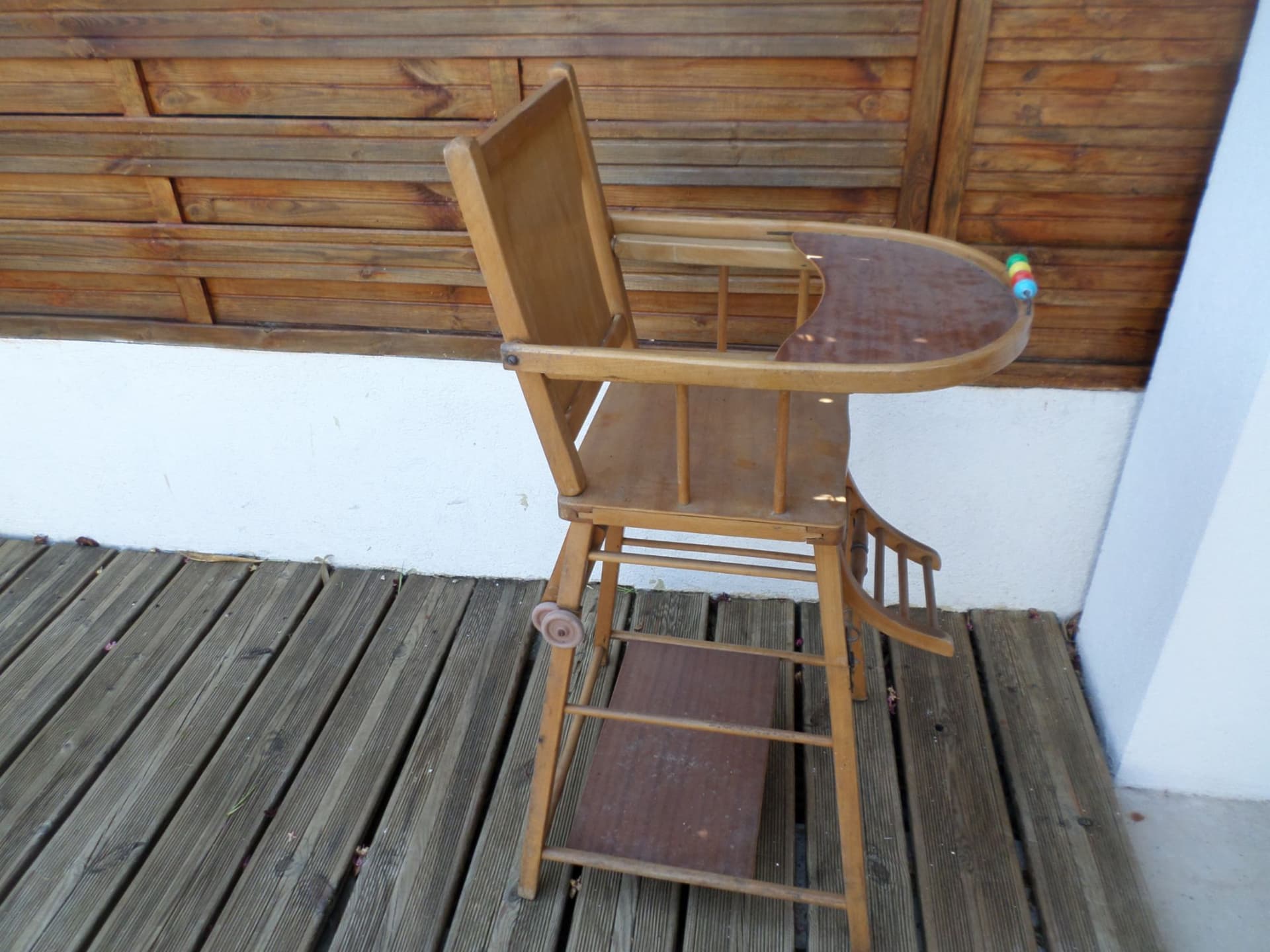 chaise haute enfant ancienne