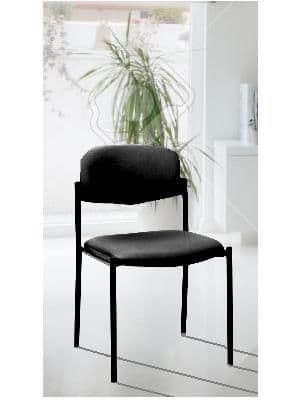 CHAISE ACIER TEXTILE  VISITEUR ACCUEIL INVITE  BUREAU SEJOUR LEGERE MOBILIER  CONFERENCE SIEGE FIXE LARE SOLIDE EMPILABLE NOIRE SIEGE NOIR TOUT USAGE CHAMBRE SALON CUISINE