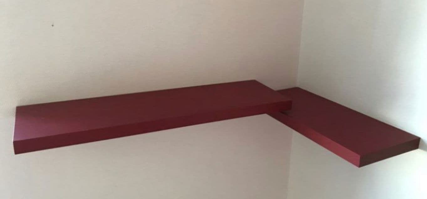 ¿¿ lot de 2 magnifiques étagères ALINEA neuves bordeaux ¿¿