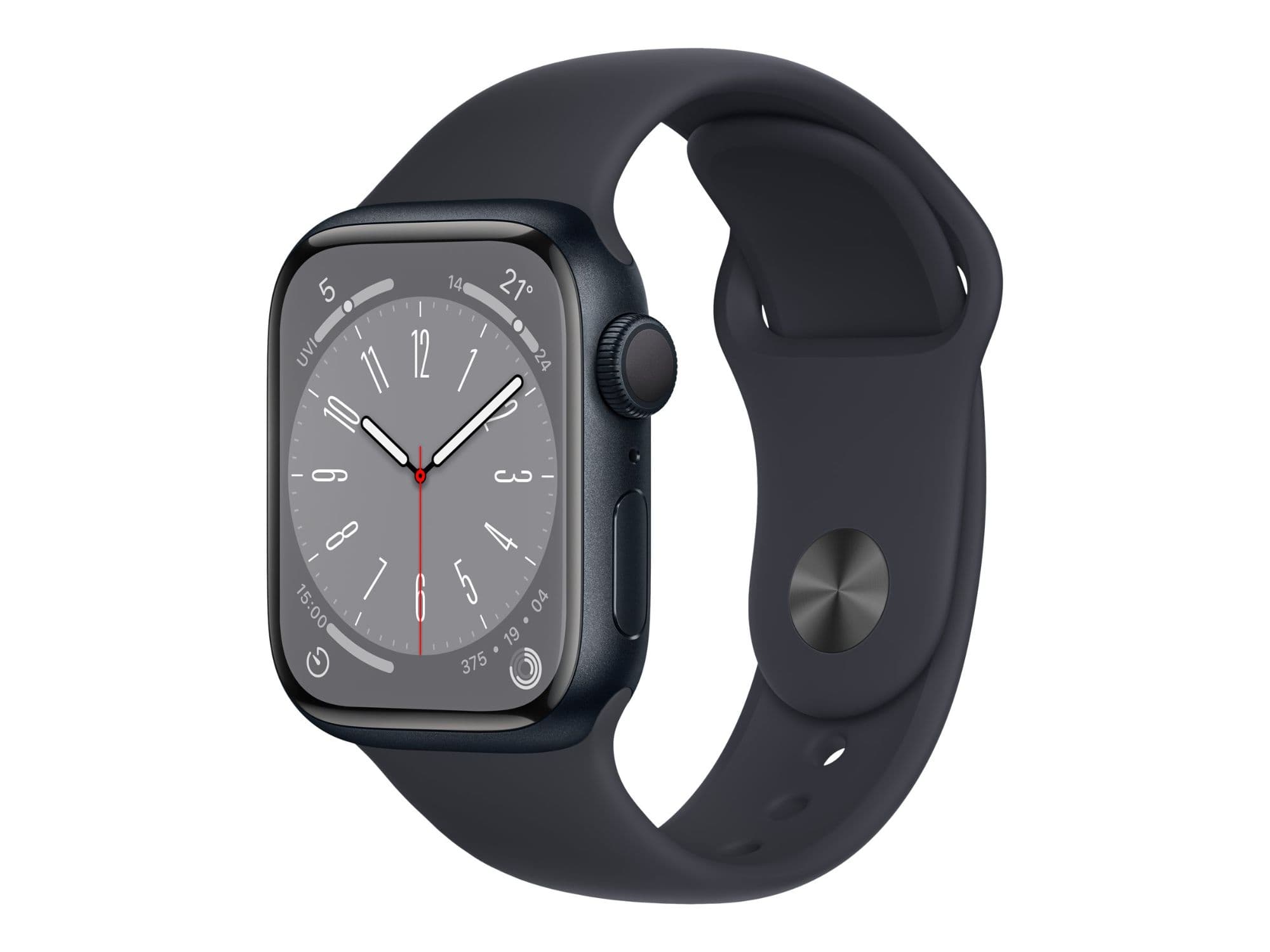 Apple Watch Series 8 (GPS) - Boîtier 41 mm Aluminium Minuit avec Bracelet Sport Minuit