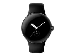 Google Pixel Watch - 41 mm - noir mat - Montre connectée avec bracelet active - fluoroélastomère - obsidienne - taille du bracelet : L - 32 Go - Wi-Fi, NFC, Bluetooth - 4G - 36 g