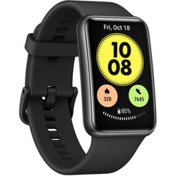 Huawei Watch Fit new - Noir - montre intelligente avec bracelet - silicone - noir - taille du poignet : 130-210 mm - affichage 1.64" - 4 Go - Bluetooth - 21 g