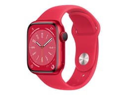 Apple Watch Series 8 (GPS) - Boîtier 45 mm (Product) Red Aluminium Rouge avec Bracelet Sport Rouge