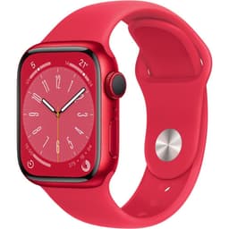 Apple Watch Series 8 (GPS) - Boîtier 41 mm (Product) Red Aluminium Rouge avec Bracelet Sport Rouge