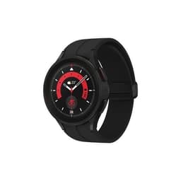 Samsung Galaxy Watch5 Pro - 45 mm - titane noir - Montre connectée avec bracelet sport - affichage 1.4" - 16 Go - LTE, NFC, Wi-Fi, Bluetooth - 4G - 46.5 g