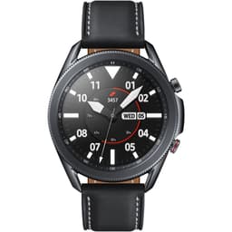 Samsung Galaxy Watch 3 - 45 mm - noir mystique - Montre connectée avec bracelet - cuir - affichage 1.4" - 8 Go - Wi-Fi, LTE, NFC, Bluetooth - 4G - 53.8 g