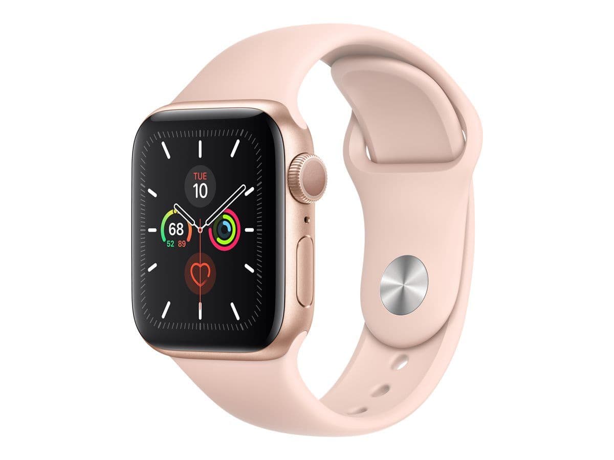 Apple Watch Series 5 (GPS) - Boîtier 40 mm or-aluminium avec bracelet sport rose sable