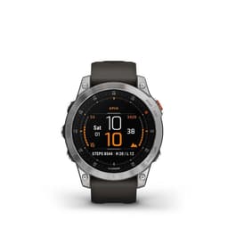 Garmin epix Gen 2 - Acier ardoise - montre de sport avec bracelet - silicone - taille du poignet : 125-208 mm - affichage 1.3" - 16 Go - Bluetooth, Wi-Fi, ANT+ - 76 g