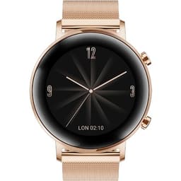 Huawei Watch GT 2 - Elegant - 42 mm - acier inoxydable or rose - montre intelligente avec bracelet Milanais - acier inoxydable - or rosé - taille du poignet : 130-190 mm - affichage 1.2" -...