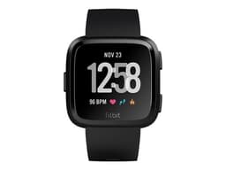 Fitbit Versa - Aluminium noir - Montre connectée avec bracelet - noir - Bluetooth, NFC