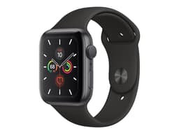 Apple Watch Series 5 (GPS + Cellular) 44mm - Boitier aluminium gris sidéral avec bracelet sport noir S/M et M/L