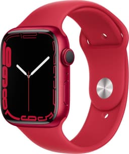 Apple Watch Series 7 (GPS) - Boitier 45 mm Aluminium Rouge avec Bracelet Sport Rouge