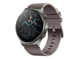 Huawei Watch GT 2 Pro - Classic - gris nébuleuse - montre intelligente avec bracelet - cuir - marron gris - taille du poignet : 140-210 mm - affichage 1.39" - 4 Go - Bluetooth - 52 g
