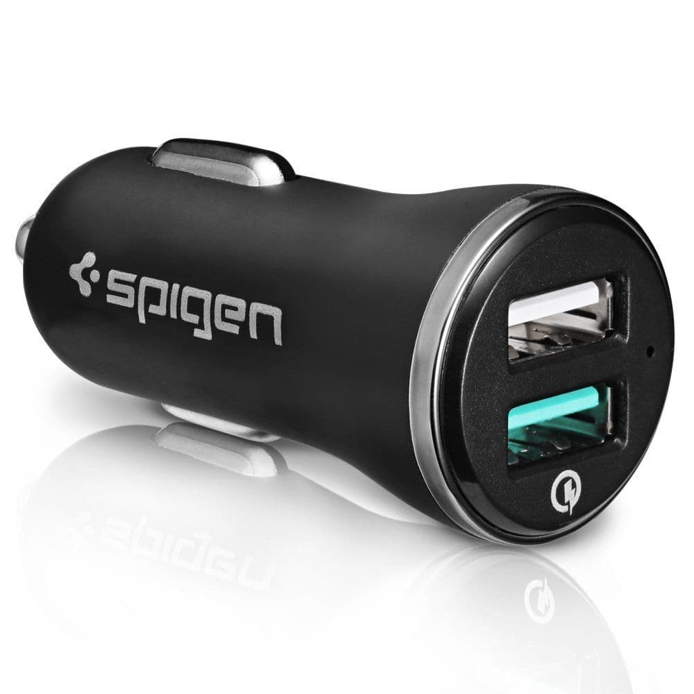 100% Original Spigen 36w Charge Rapide 3.0 Chargeur De Voiture Double Sortie Port Usb 000cg20643