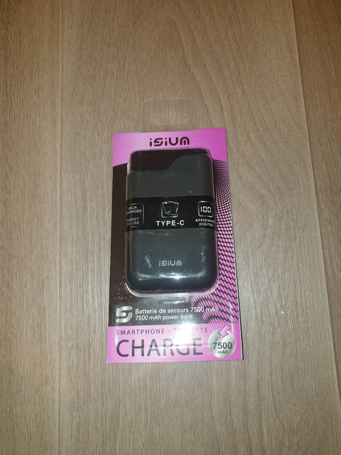 Power Bank 7500 Mah Avec Afficheur Digital Coloris Noir