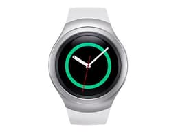 Samsung Gear S2 - 42 mm - argent - montre intelligente avec bande - élastomère - blanc - affichage 1.2" - 4 Go - Wi-Fi, NFC, Bluetooth - 47 g