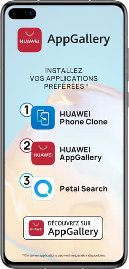 Huawei P40 128 Go Double SIM Argent givré (Services Google non intégrés)