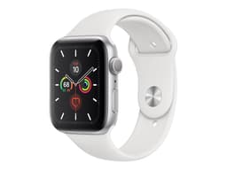 Apple Watch Series 5 (GPS) - Boîtier 44 mm aluminium argenté avec bracelet sport blanc