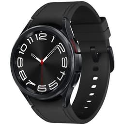 Samsung Galaxy Watch6 Classic - 43 mm - Montre connectée avec bracelet - cuir écologique hybride - noir - taille du bracelet : S/M - affichage 1.3" - 16 Go - NFC, Wi-Fi, Bluetooth - 52 g - noir