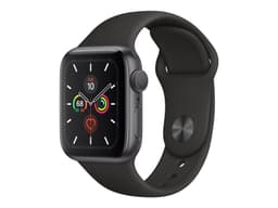 Apple Watch Series 5 (GPS) - Boîtier 40 mm gris en aluminium avec bracelet sport noir