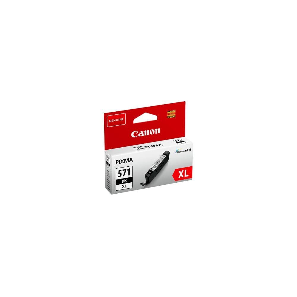 Canon CLI-571BK XL - 11 ml - à rendement élevé - noir - original - coque avec sécurité - réservoir d'encre - pour PIXMA TS5051, TS5053, TS5055, TS6050, TS6051, TS6052, TS8051, TS8052, TS9050, TS9055