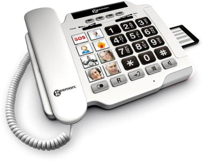 Téléphone filaire Geemarc Photophone 100 Blanc