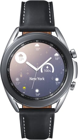 Samsung Galaxy Watch 3 - 41 mm - argent mystique - Montre connectée avec bracelet - cuir - affichage 1.2" - 8 Go - Wi-Fi, NFC, Bluetooth - 48.2 g
