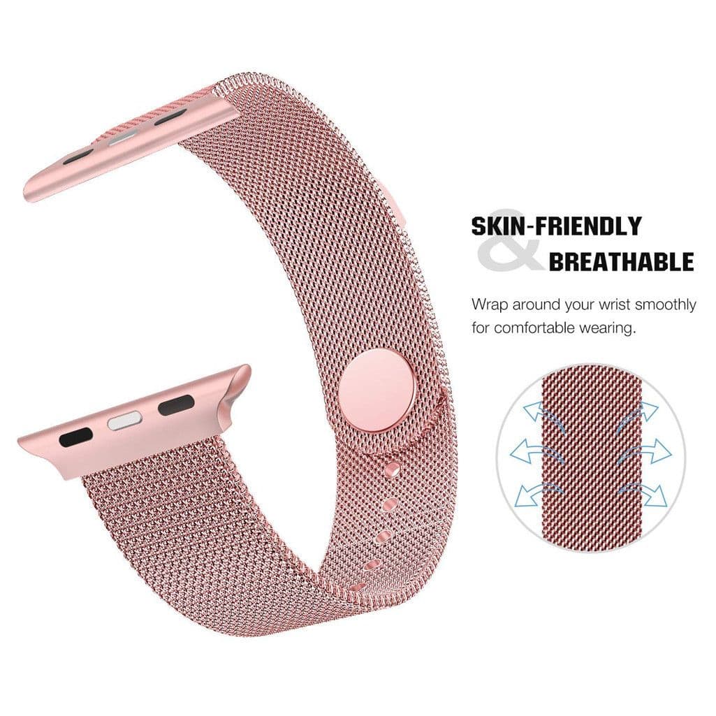 Aimants Milanais Boucle Mesh Courroie De Remplacement En Métal Pour Apple Montre 4/3/2 42 / 44mm De3317