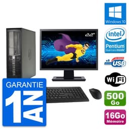 PC HP Pro 4300 SFF Ecran 22" G2020 RAM 16Go Disque Dur 500Go Windows 10 Wifi
