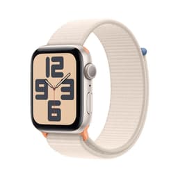 Apple Watch Se 2ème Génération GPS - Boîtier Aluminium 44 mm Lumière stellaire - Bracelet Boucle