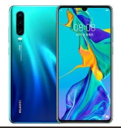 Huawei P30 256 Go (RAM 8 Go) Double SIM Aurora Bleu