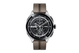 Montre Connectée Xiaomi Mi Watch 2pro Argent et Bracelet Cuir Marron Fd