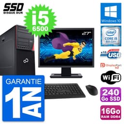 PC Tour Fujitsu P756 Ecran 27" Intel i5-6500 RAM 16Go SSD 240Go Windows 10 Wifi