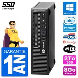 Mini PC HP EliteDesk 800 G1 USDT Pentium G3220 RAM 8Go SSD 2To Windows 10 Wifi
