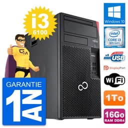 PC Tour Fujitsu Esprimo P557 MT Core i3-6100 RAM 16Go Disque 1To Windows 10 Wifi