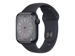 Apple Watch Series 8 (GPS) - 41 mm - aluminium minuit - Montre connectée avec bracelet sport - fluoroélastomère - minuit - taille du bracelet : Normal - 32 Go - Wi-Fi, Bluetooth - 31.9 g