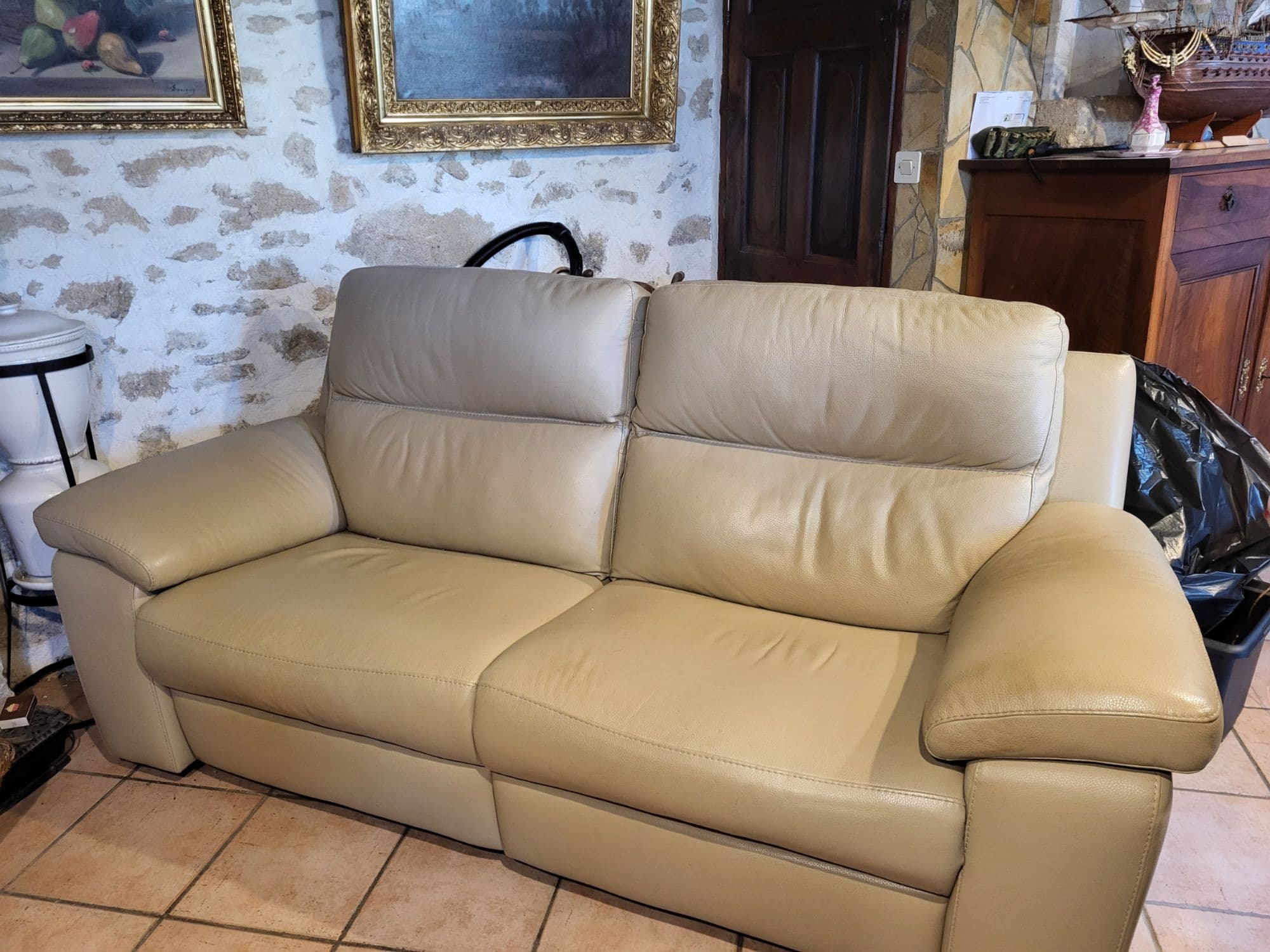 Canapé Relax Électrique 2 Places + 1 Place Poltrone Sofa