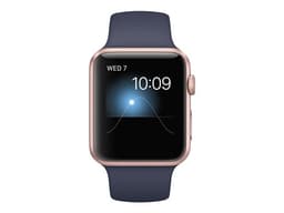 Apple Watch Sport Boîtier 42 mm Aluminium Or avec Bracelet Sport Bleu Nuit Taille 140-210 mm S/M/L