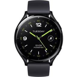 Xiaomi Watch 2 - Montre connectée avec bracelet - taille du poignet : 140-210 mm - affichage 1.43" - 32 Go - Bluetooth, Wi-Fi - 36.8 g - noir