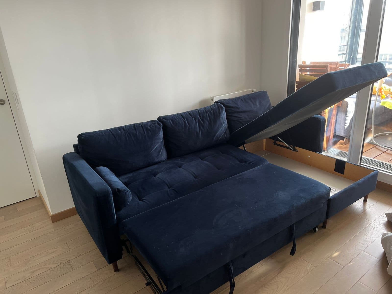 Canapé D'angle Convertible Avec Coffre 4/5 Places