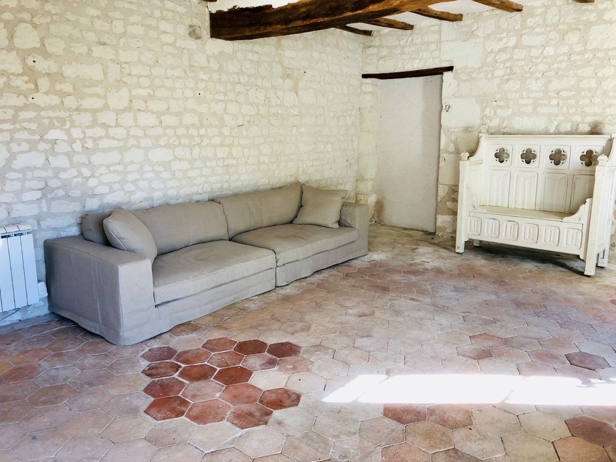 Canapé Modulable Ampm Modèle Horus Lin Naturel