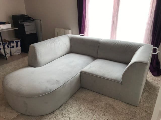 Canapé Modulable Velours Gris Christian Lacroix