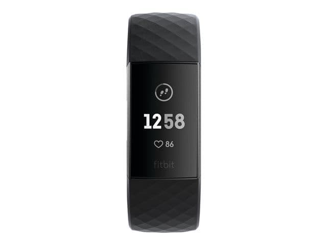 Fitbit Charge 3 - Graphite - suivi d'activités avec bande sport - noir - monochrome - Bluetooth - 30 g