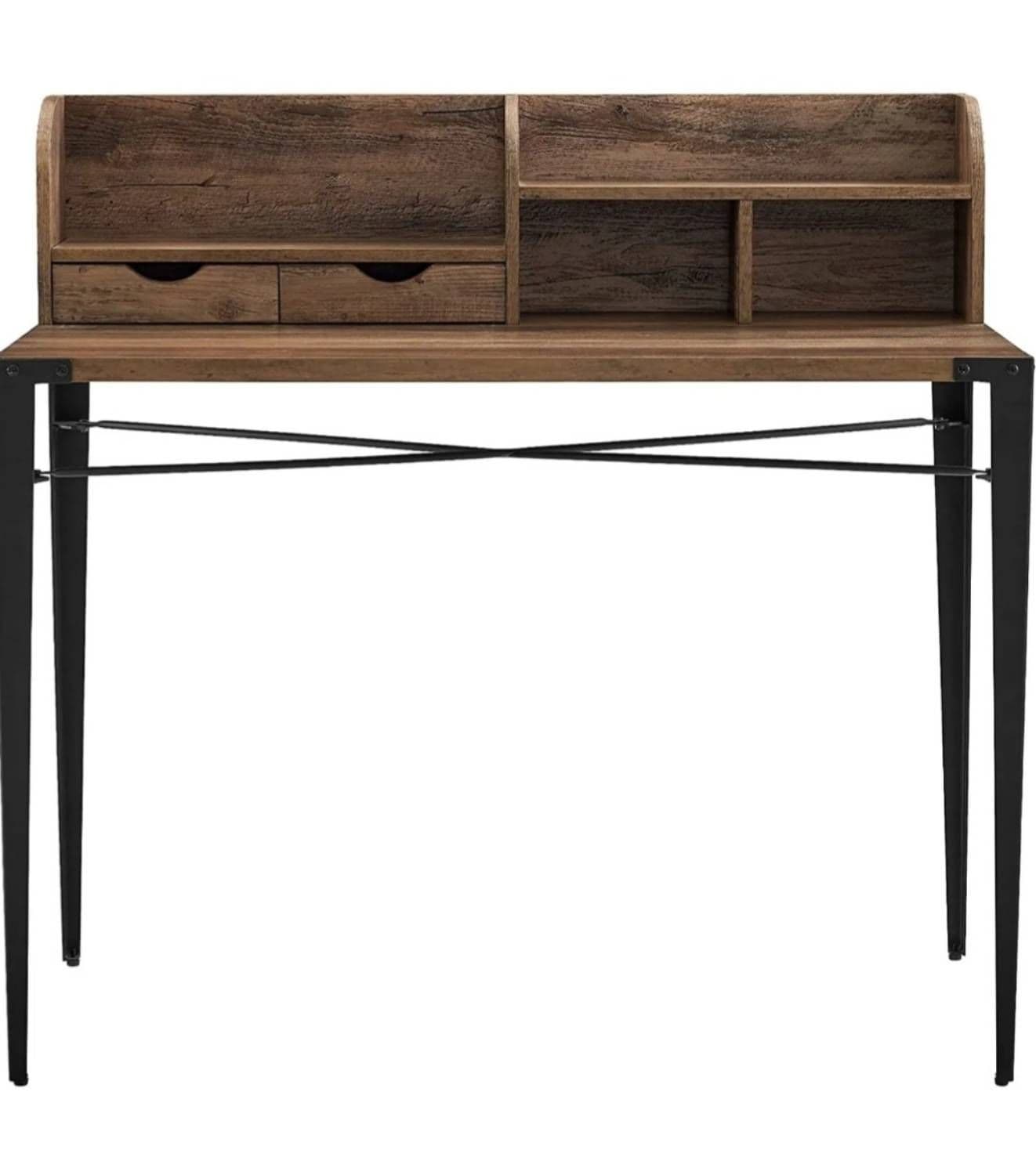 Bureau Style Industriel Avec Huche Encore Dans Son Carton