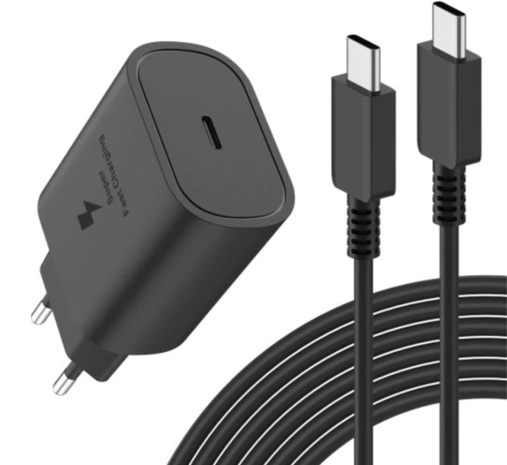 Chargeur rapide 25W Prise Cable USB Type C Charge pour Samsung Galaxy S24 - S24+  - S24 Ultra - 100 cm - Straße Tech ®